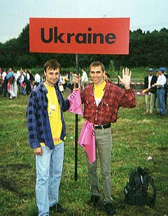 Andriy Maymulakhin tijdens Gay Games in 1998