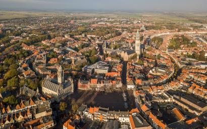 Luchtfoto van de gemeente Middelburg
