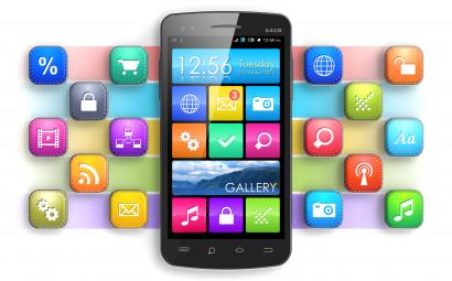 Een smartphone met verschillende apps