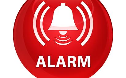 Rode button met alarm